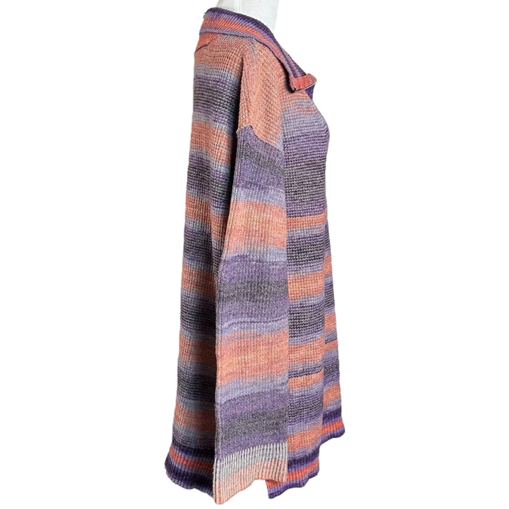 Anthropologie Daily Practice Half Zip Tunic Sweater Dress Size Small Purple Pink - Picture 8 of 16